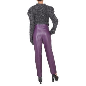 ALBERTA FERRETI ALBERTA FERRETTI Women's High-Waisted Leather Trousers Women